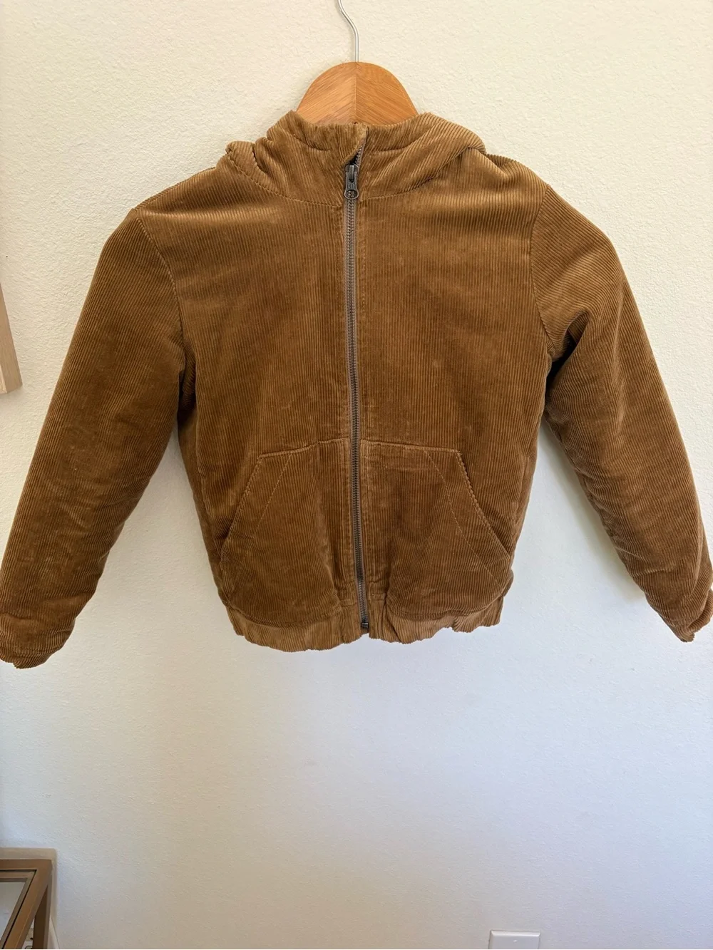 GAP Kids Brown Corduroy Sherpa-Lined Puffer Jacket